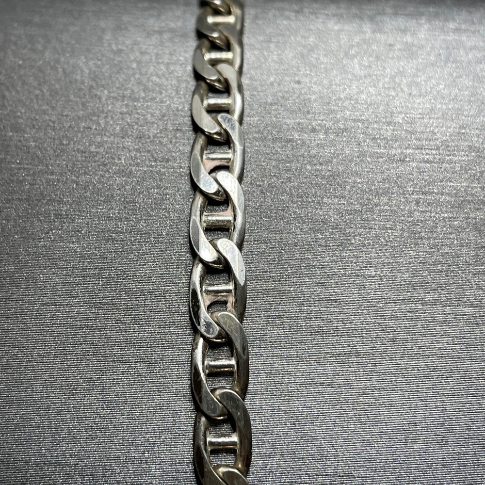 Pagoda pgda Italy 925 Sterling Mariner link 8” lobster clasp bracelet 10.2 Grams